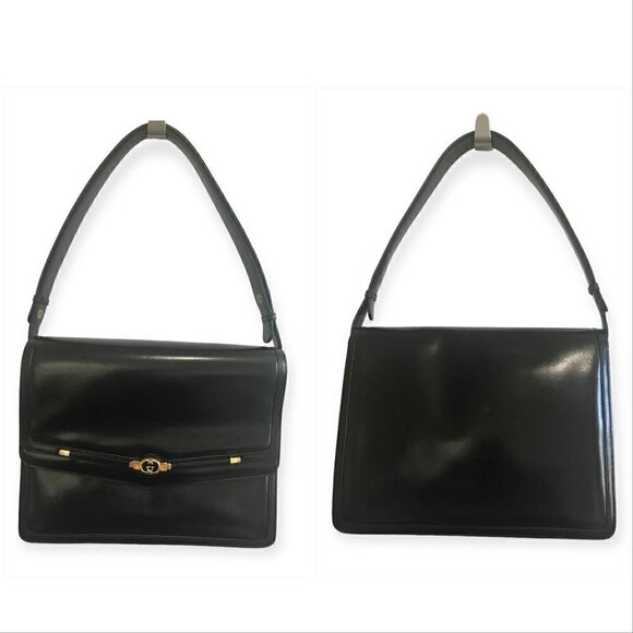 Vintage Gucci Handbag in Black Leather,‎ from 80s - Picture 16 of 16